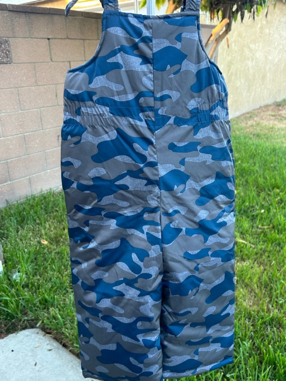 OshKosh B'gosh Blue & Gray Camo Snow Overalls